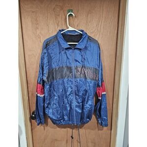 Vintage 90s Windbreaker Jacket and pants- Wilson- blue - LARGE